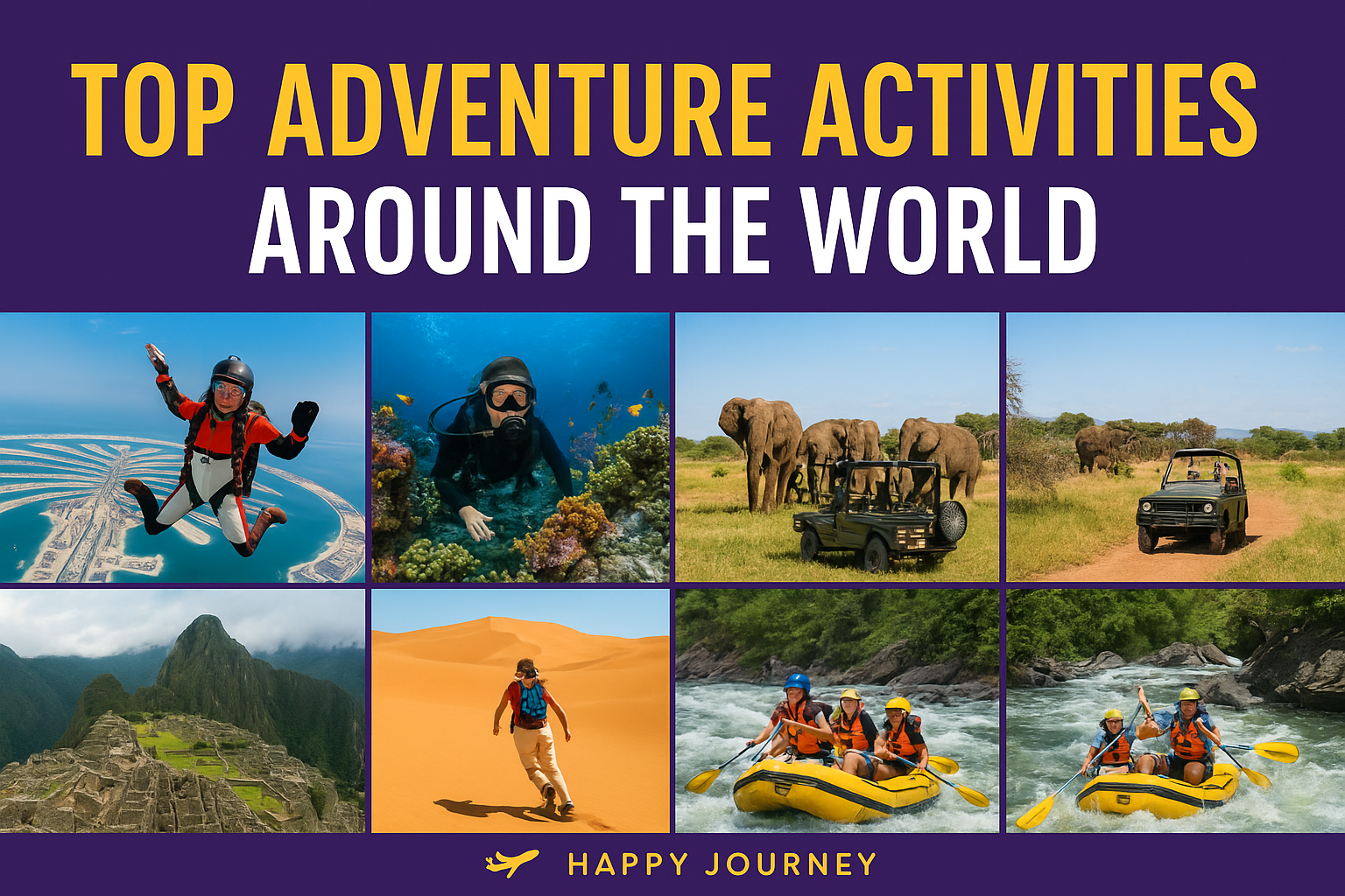 Top Adventure Activities Around the World | Happy Journey Travel & Tourism